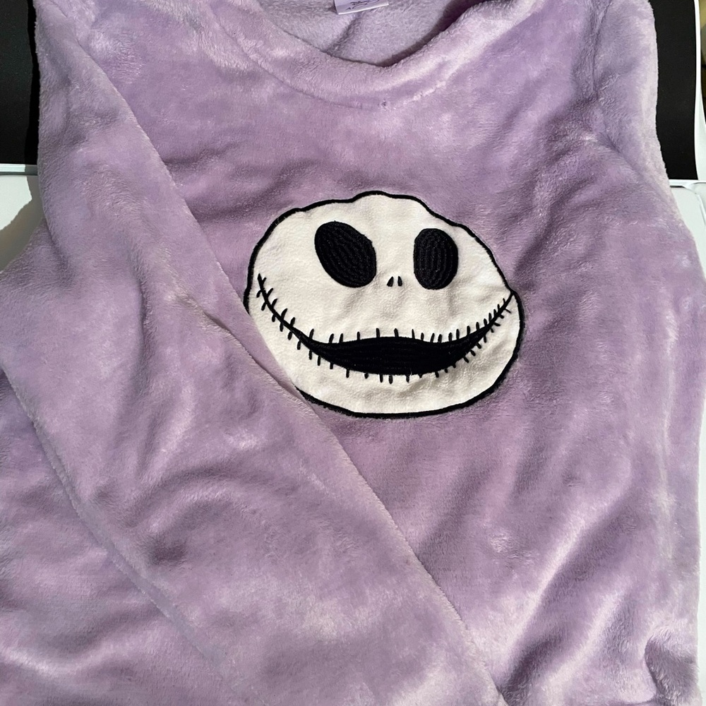 Nightmare Before Christmas Lavender Fuzzy Fleece Long Sleeve Jack 2XL NWOT